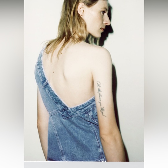 Zara denim asymmetrical top - Picture 5 of 14